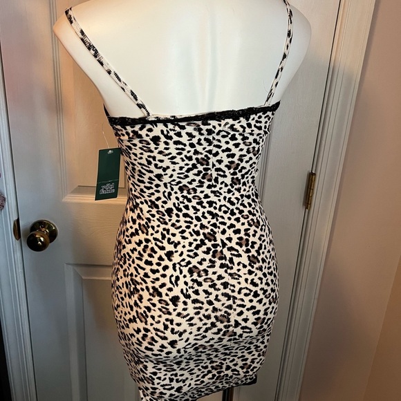 NWT Wild Fable cheetah leopard ribbed tank mini dress - Picture 5 of 5
